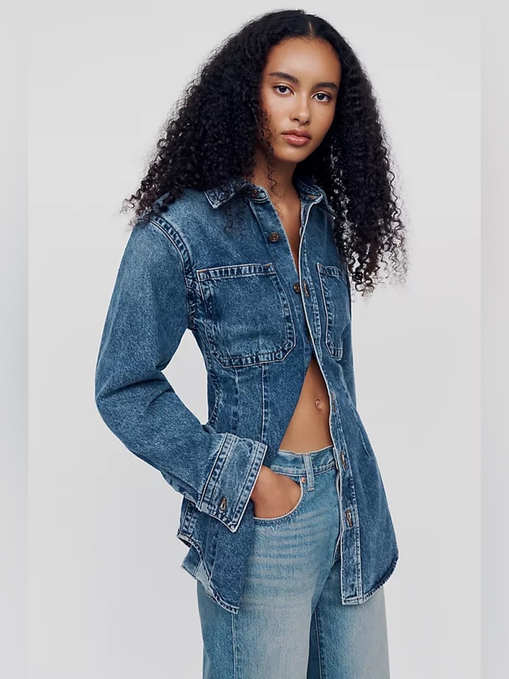 AGOLDE NWT XS Wilma Denim Jacket in Blue